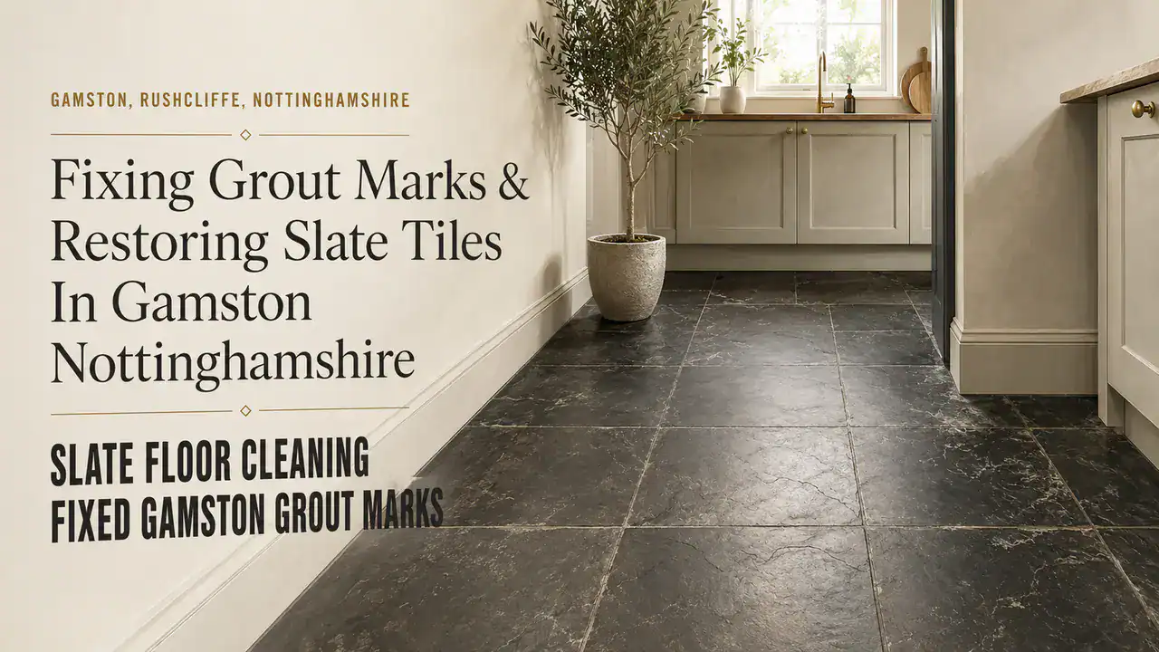 Slate Floor Cleaning Fixed Gamston Grout Marks