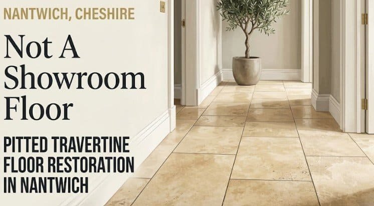 Pitted Travertine Floor Restoration In Nantwich