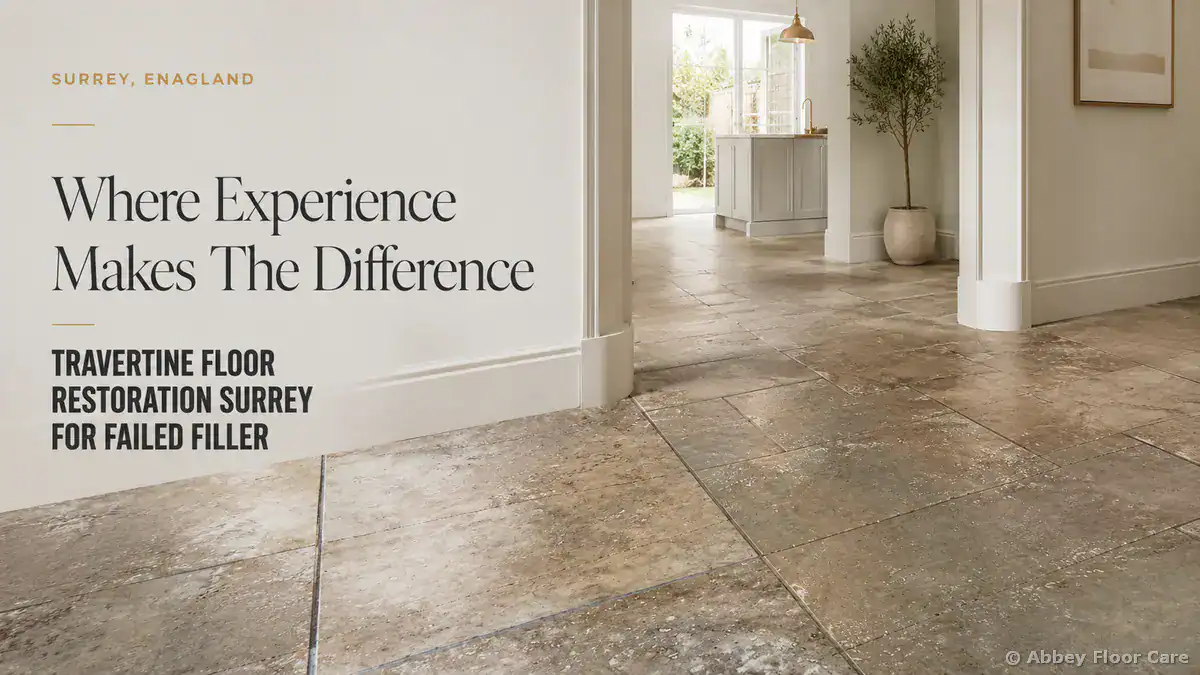 Travertine Floor Restoration Surrey For Failed Filler