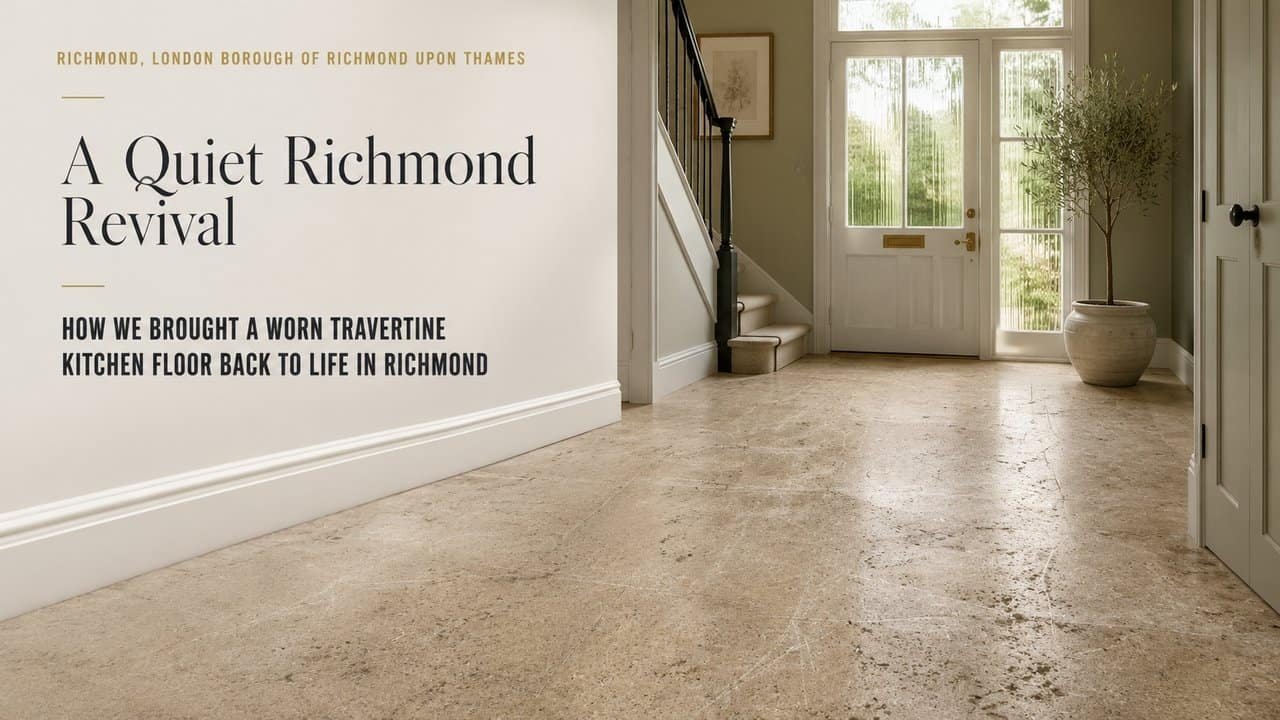How We Brought a Worn Travertine Kitchen Floor Back to Life in Richmond