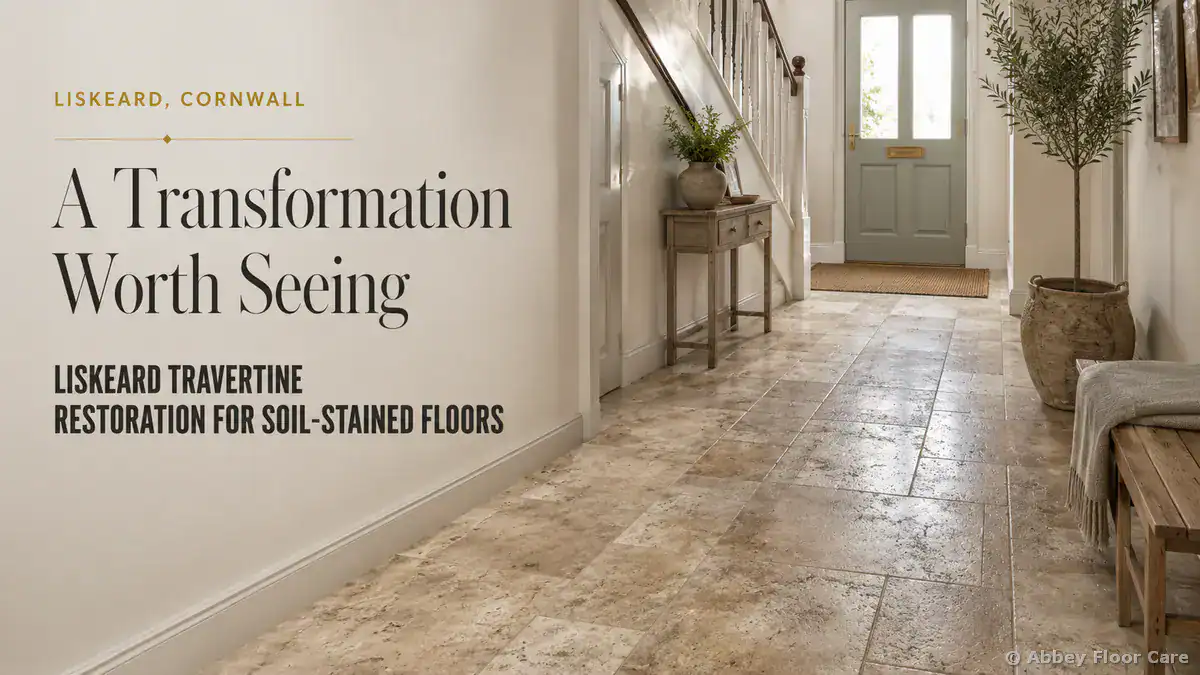 Liskeard Travertine Restoration For Soil-Stained Floors