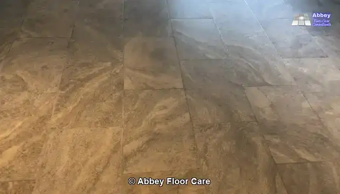 Cleaning and Sealing a Tumbled Travertine Floor in Hemel Hempstead (Case Study)