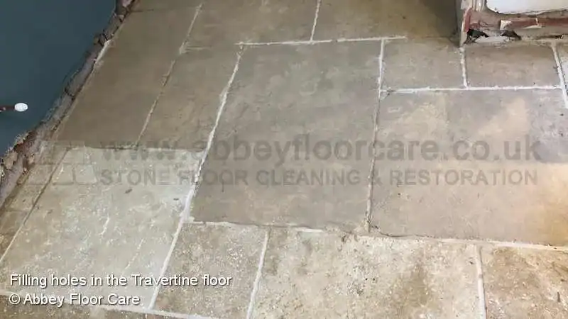 Filling-holes-in-the-Travertine-floor