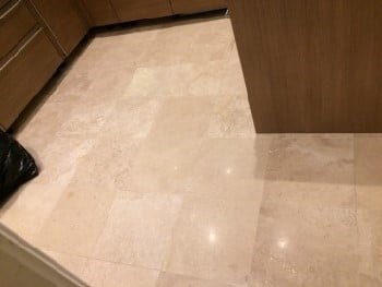 limestone floor polished and sealed