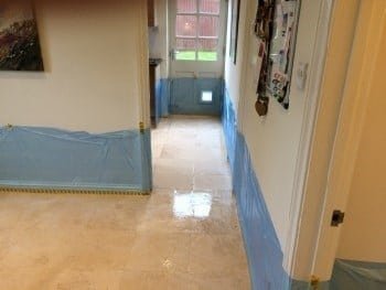 limestone honing starting at 100 grit giving a dull smooth finish