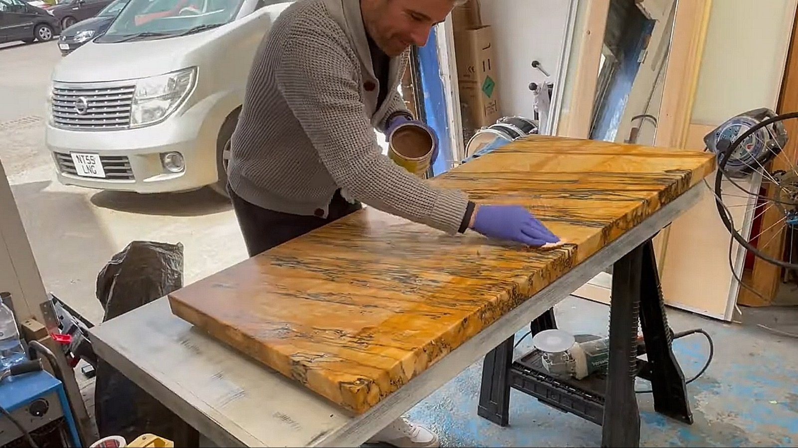 Marble worktop restoration