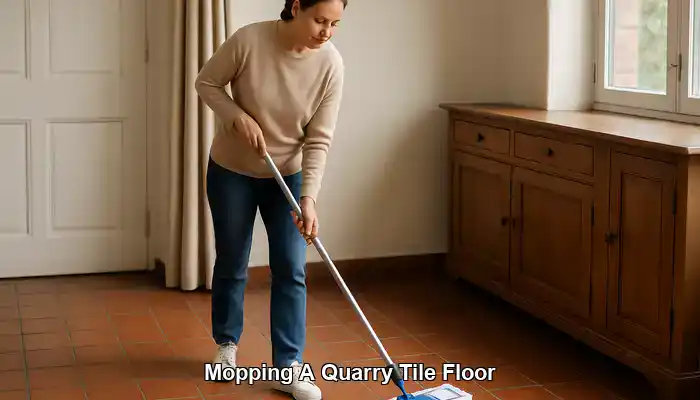 Mopping-A-Quarry-Tile-Floor