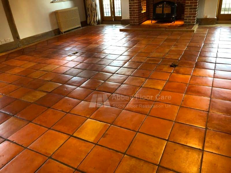 Terracotta Sealing Sevenoaks after three coats of sealer