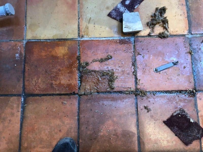 Testing Terracotta Sealer Removers - Abbey Floor Care