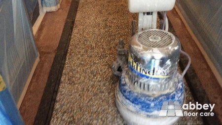 terrazzo after grinding