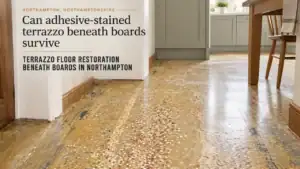 Terrazzo floor illustrating terrazzo Floor Restoration Beneath Boards In Northampton