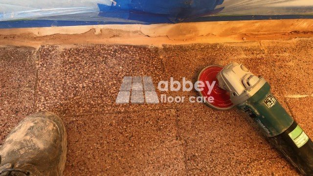 Terrazzo Edge Grinding In Ironbridge Abbey Floor Care