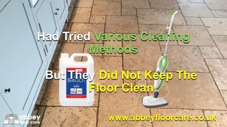 bleach and steam cleaning are nott good for tumbled travertine