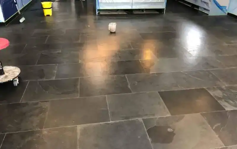 Cleaning And Sealing Slate Floor In Abergavenny – Abbey Floor Care