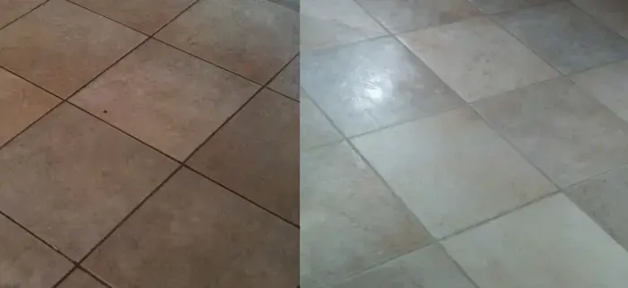 Before and after Epsom ceramic tile and grout cleaning