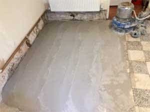 terrazzo floor being ground by abbey floor care