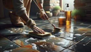 Cleaning And Sealing A Small Slate Floor