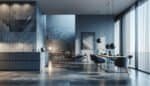 Belgian Blue Limestone for Bold Interiors in East Renfrewshire