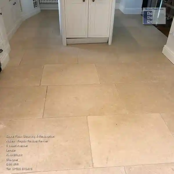 Beautifully cleaned Limestone floor