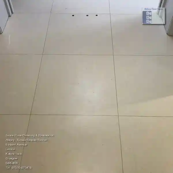 Beautifully cleaned Limestone floor