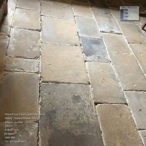 Beautifully cleaned sandstone floor