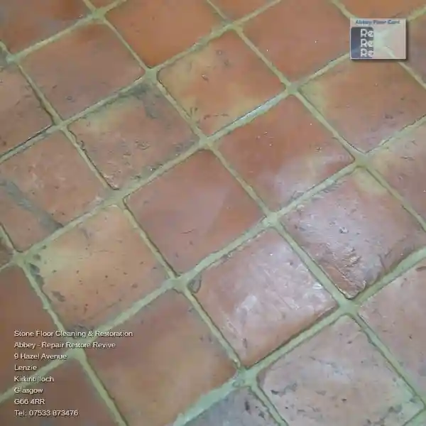 Beautifully cleaned Terracotta Tile floor