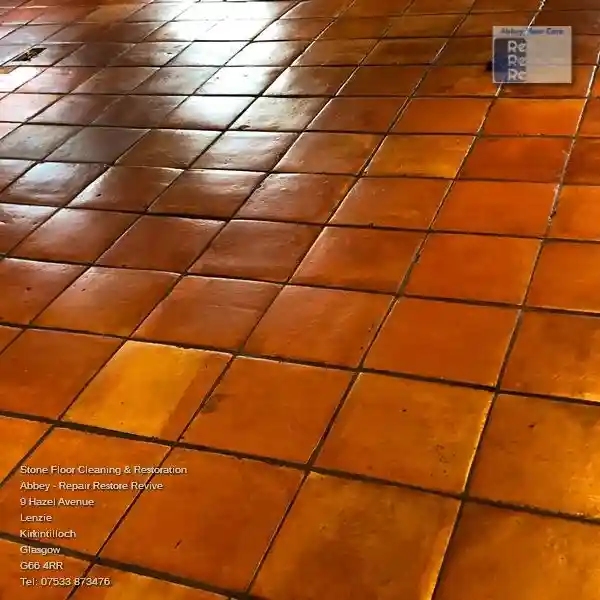 Beautifully cleaned Terracotta Tile floor