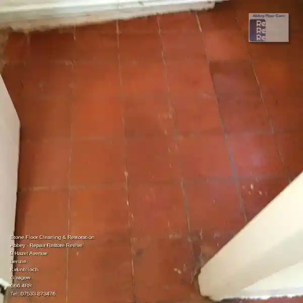 Beautifully cleaned Terracotta Tile floor