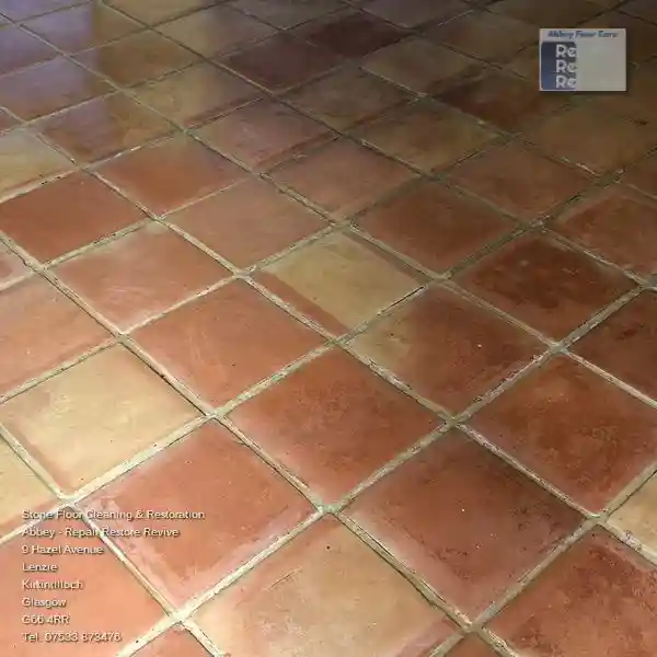 Beautifully cleaned Terracotta Tile floor