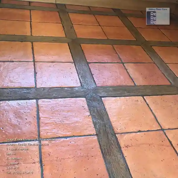 Beautifully cleaned Terracotta Tile floor