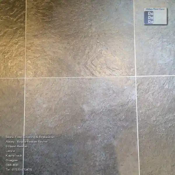 Examining tile and grout to Highlight Issues