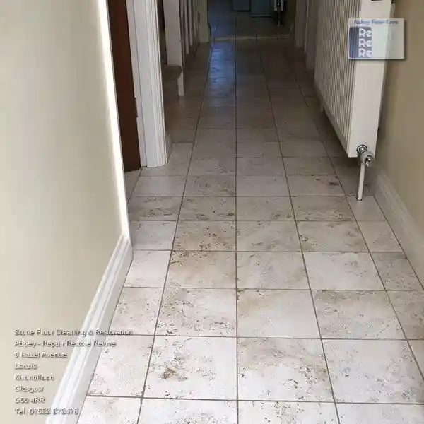 Beautifully cleaned Travertine Tile floor