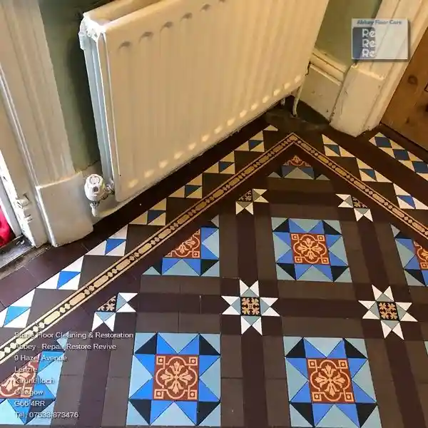 Victorian Minton Tiles Cleaning West Dunbartonshire