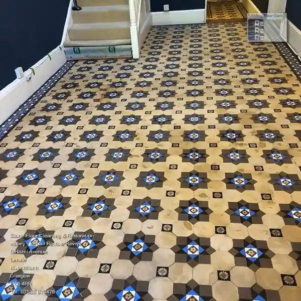 Beautifully cleaned Victorian Tile floor