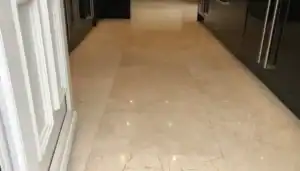 Clean marble floor in a residential home maintained with gentle routine cleaning