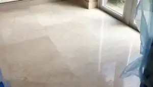 Polished marble floor after restoration in a Sandiacre, Nottingham home