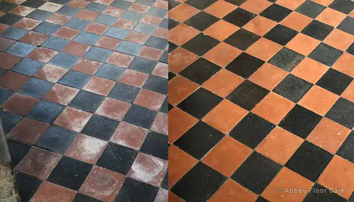 Quarry Tile Floors: Why They Darken and How to Restore Breathability