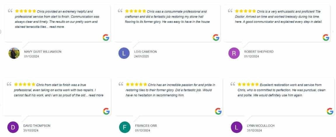 repair restore revive reviews from delighted customers in Central Scotland