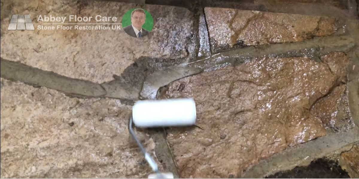 Sandstone Cleaning Sealing Durham Lanchester Abbey Floor Care 00020