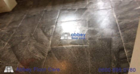 slate floor stripping in corris gwynedd