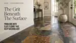 Slate diagnostic guide — floor is flaking, shedding grit or peeling and the homeowner cannot tell whether it is stone delamination or coating failure