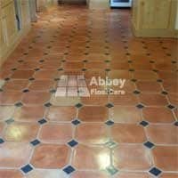 terracotta-inlays-restored-by-abbey-floor-care Terracotta with inlay tiles restored by Abbey Floor Care