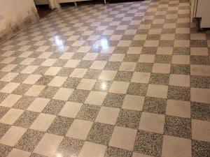 polished terrazzo floor in much wenlock displaying a beautiful deep shine