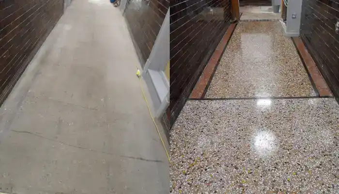 Terrazzo Cleaning And Sealing Project In Chesterfield Derbyshire