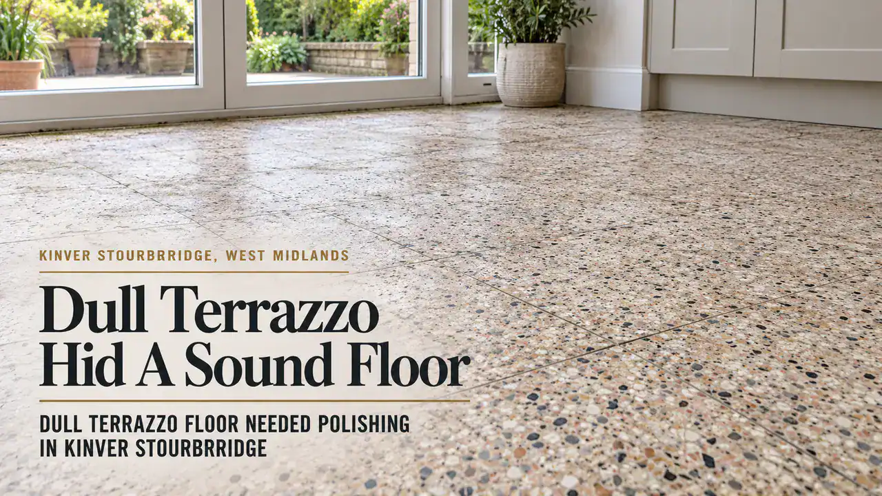 Dull Terrazzo Floor Needed Polishing In Kinver Stourbrridge