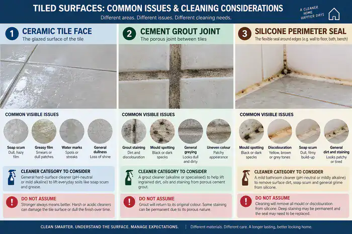 Guide to soil on tiles grout and silicone