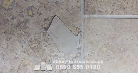 2 part hard filler used to fill holes in travertine