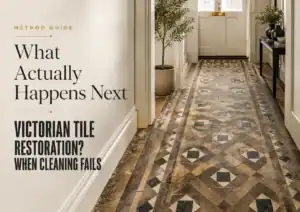Victorian Tile method guide — multiple floor conditions present across the material silo — cleaning, polishing, repair and sealing all relevant