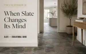 Slate educational guide — floor behaves differently from what the homeowner expected after installation
